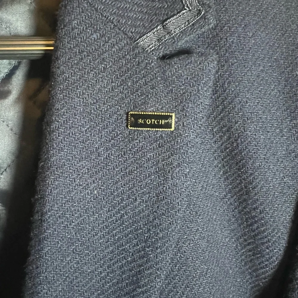 Scotch & Soda Dark Blue Textured Blazer - Picture 3 of 12